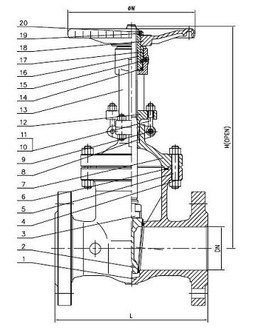 DIN gate valve