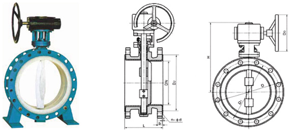 Teflon seal butterfly valve