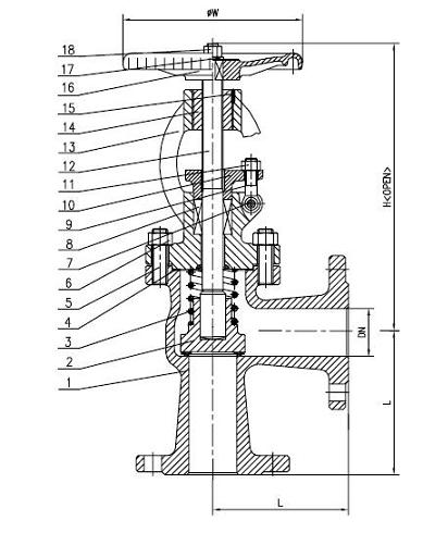 angle globe stop valve